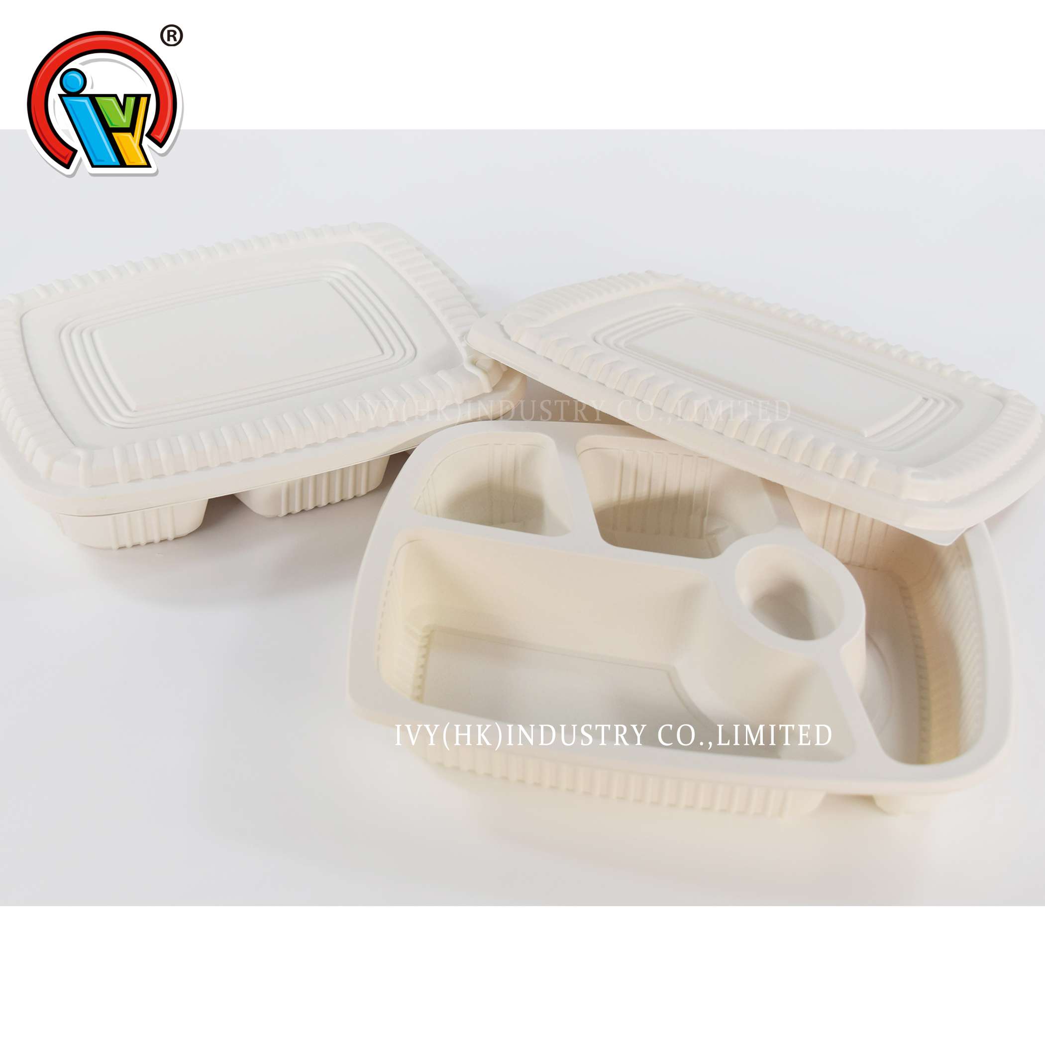 biodegradable five-compartment lunch box China factory