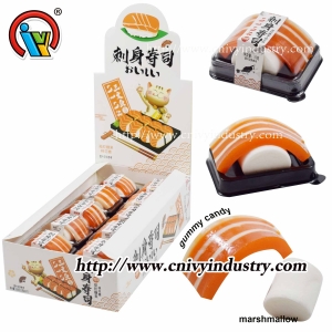 Sushi de guloseima com doce de marshmallow macio
