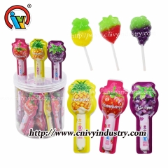 fruit shape gummy lollipop candy wholesale