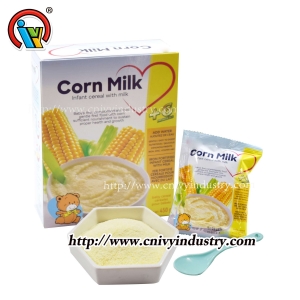 cereal infantil com leite comida para bebê milho leite em pó
