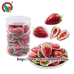 factory wholesale strawberry chewing bubble gum with jam